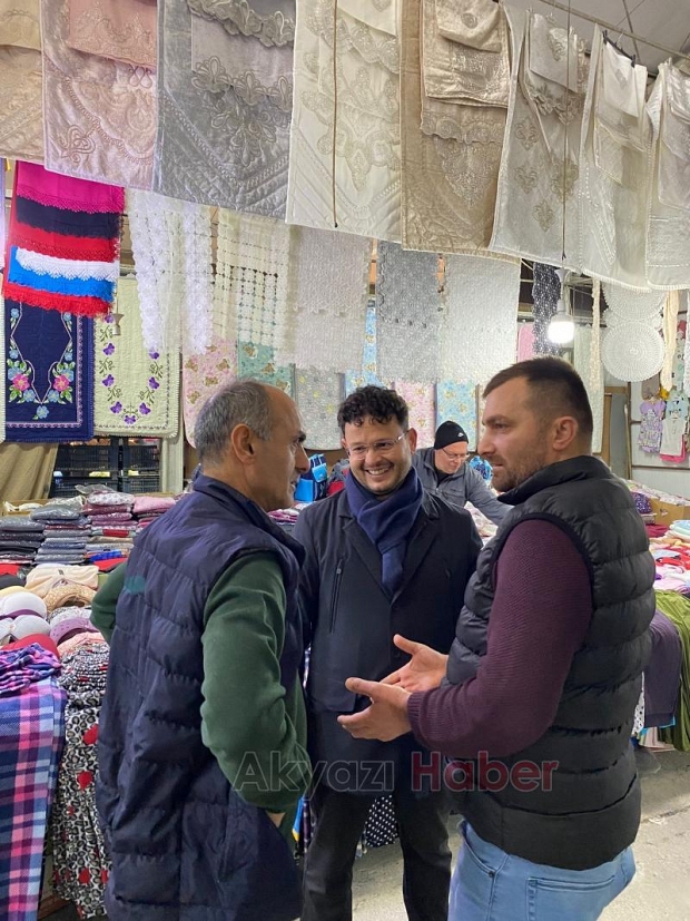 Murat Tepeçınar'dan pazar esnafı ve vatandaşları ziyaret