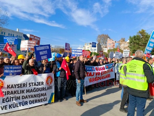 Staj ve çıraklık mağdurlarının mücadelesi sürüyor