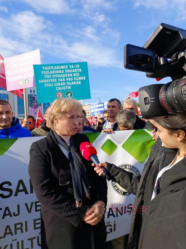 Staj ve çıraklık mağdurlarının mücadelesi sürüyor