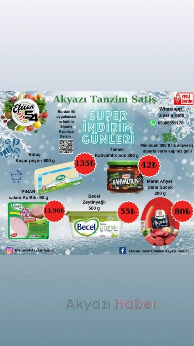 Efecan Tanzim Satış'ta kasada anında hediye çeki 