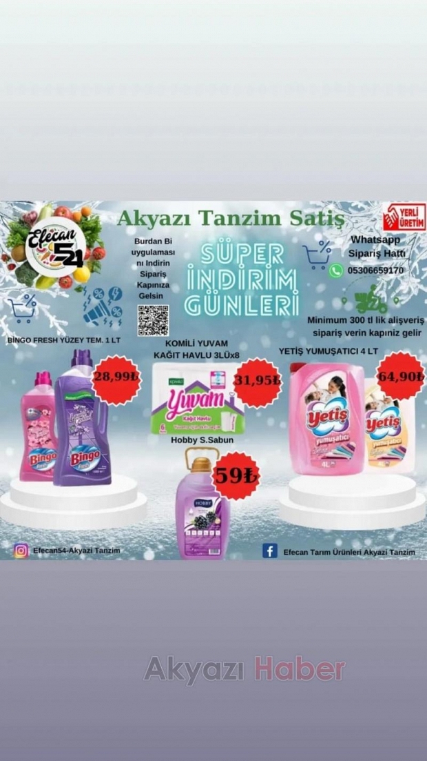 Efecan Tanzim Satış'ta kasada anında hediye çeki 