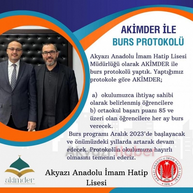 AKİMDER'den Anadolu İmam Hatip Lisesi öğrencilerine burs