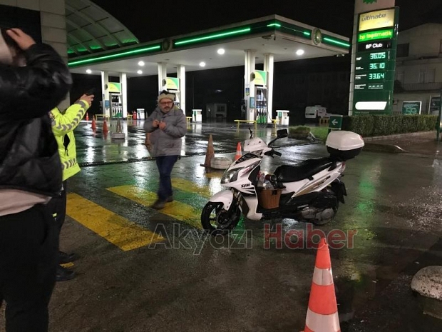 Motosikletin çarptığı kadın yaralandı
