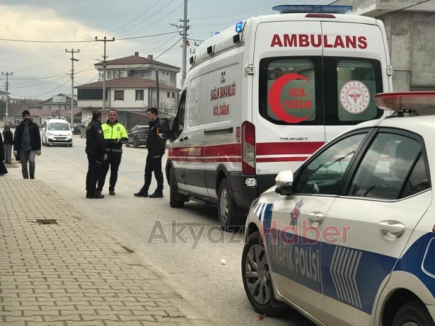 Caddede bisikletten düştü