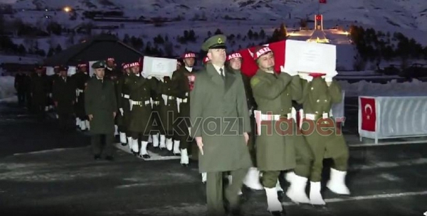 Pençe Kilit şehitleri dualarla memleketlerine uğurlandı