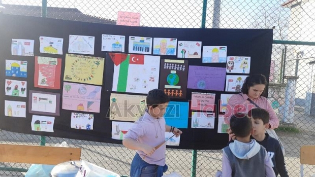 İnönü İlkokulunda Filistin kermesi