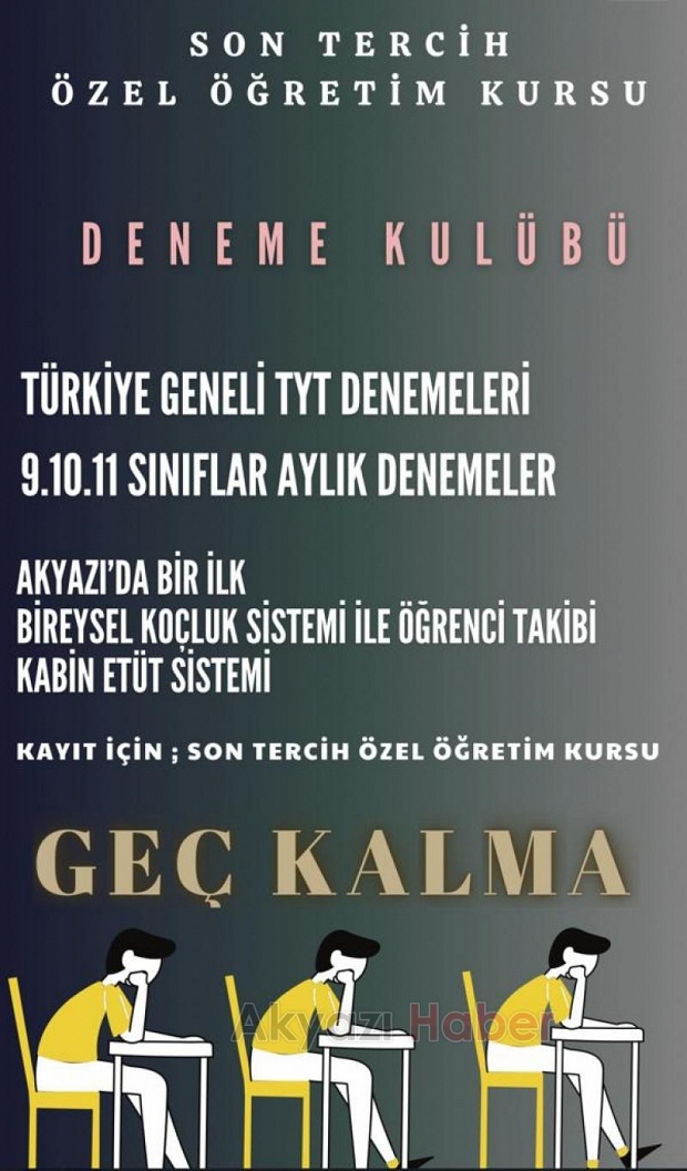 Son Tercih Özel Öğretim Kursu Akyazı'ya ilkleri yaşatmaya devam ediyor.