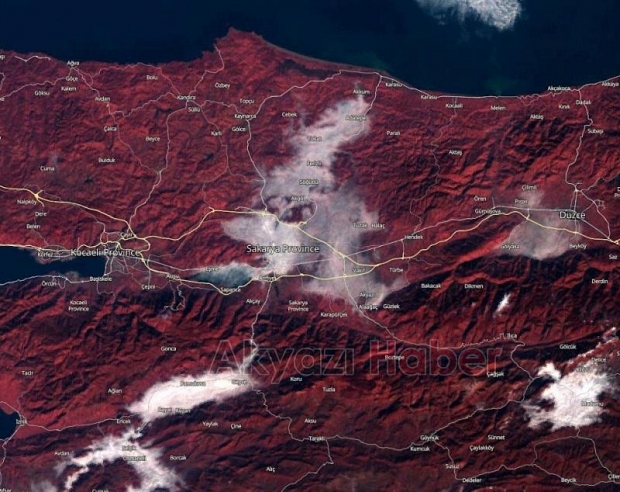 Katliam gibi kazada sisli hava uydu fotoğrafında