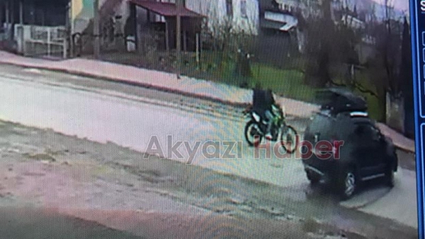 Motosiklet ile cip çarpışmıştı kazanın görüntüsü ortaya çıktı