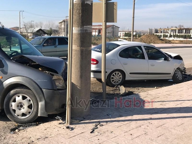 Ada Caddesinde korkutan kaza