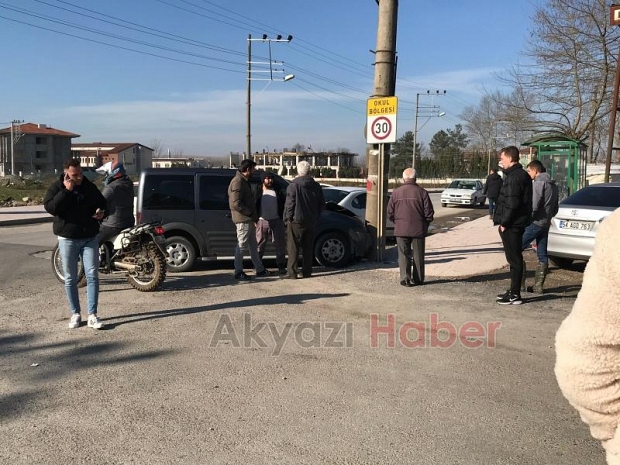 Ada Caddesinde korkutan kaza