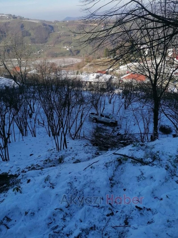 Boztepe yolunda fındıklığa uçtu