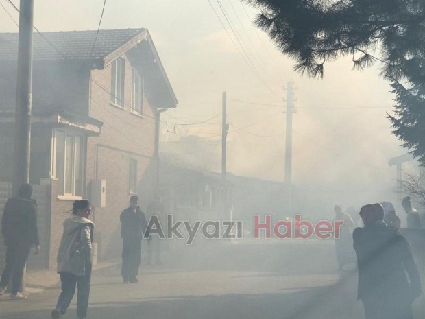 Konuralp mahallesinde yangın