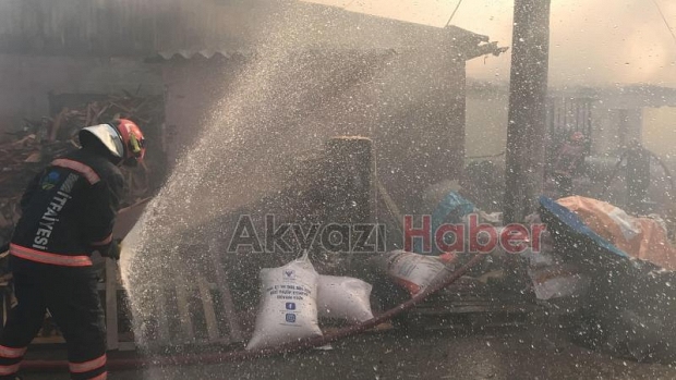 Konuralp mahallesinde yangın