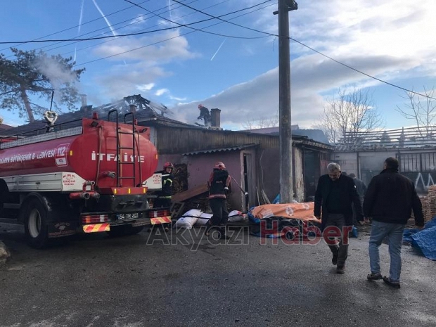 Konuralp mahallesinde yangın