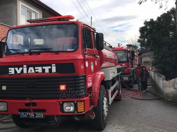 Konuralp mahallesinde yangın