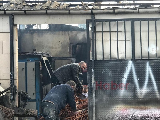 Konuralp mahallesinde yangın