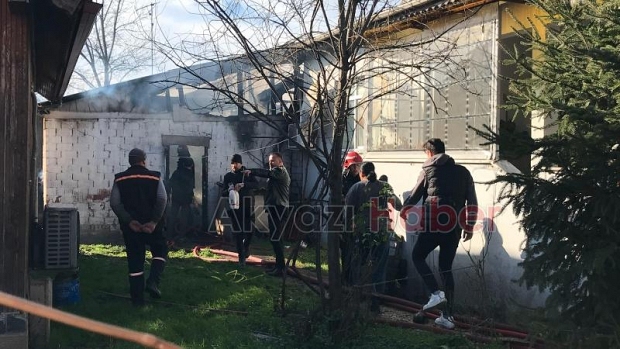 Konuralp mahallesinde yangın