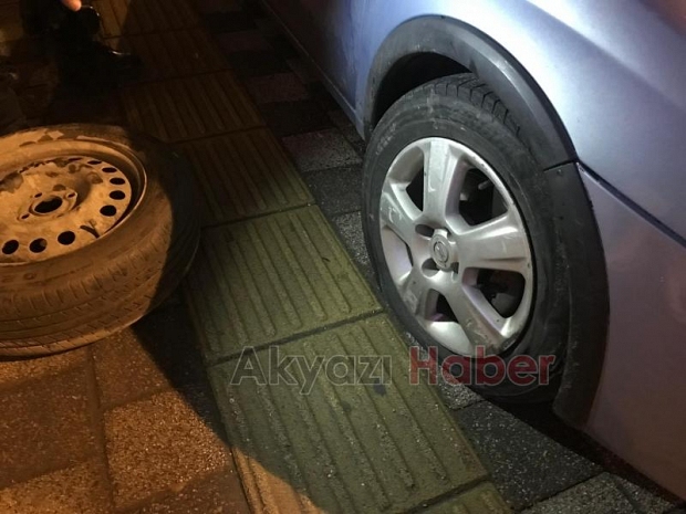 Caddeyi birbirine katıp kaçtı