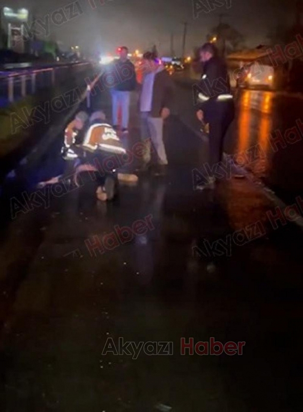 D-100 de aracın çarptığı kadın hayatını kaybetti