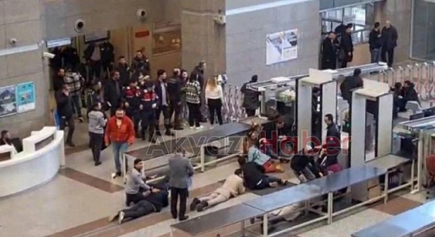 Çağlayan Adliyesi önünde hareketli anlar! Silah sesleri yükseldi...