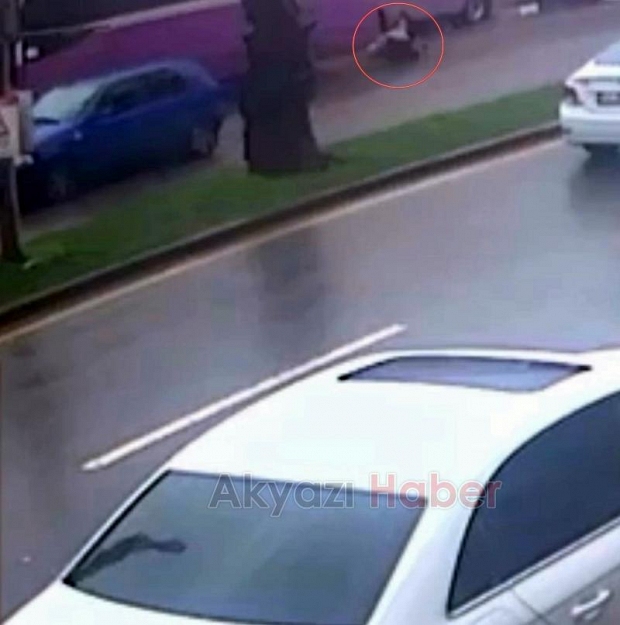 Otobüs kadının üzerinden böyle geçti