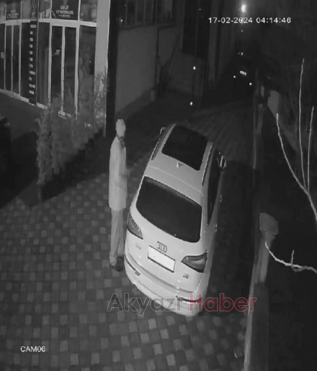 Akyazı'da park halindeki araçların lastiklerini kesti