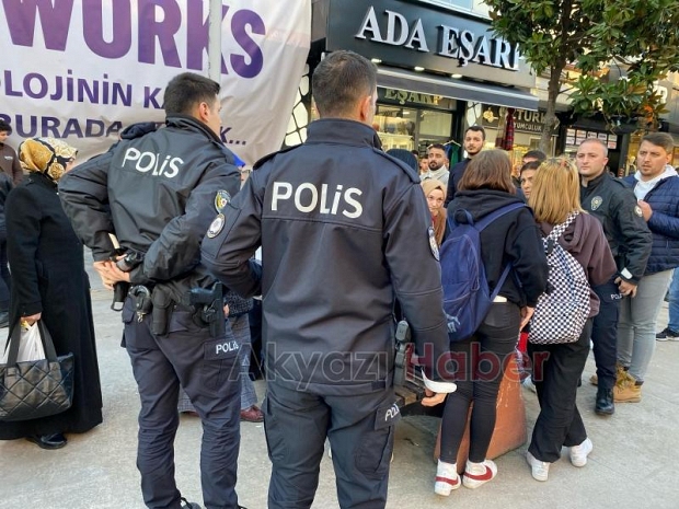 Çarşı İçerisinde Kavga Polis Müdahale etti.