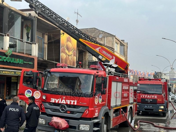 Hacıoğulları restoranda yangın bir ve ikinci katta hasar oluştu