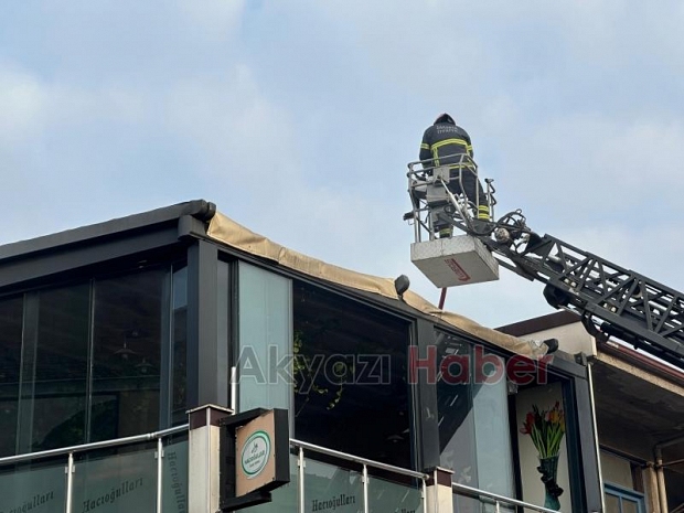 Hacıoğulları restoranda yangın bir ve ikinci katta hasar oluştu