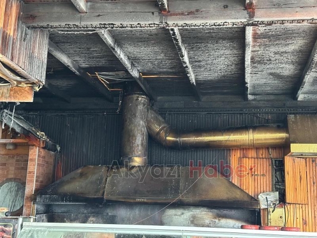 Hacıoğulları restoranda yangın bir ve ikinci katta hasar oluştu