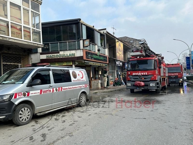 Hacıoğulları restoranda yangın bir ve ikinci katta hasar oluştu