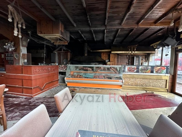 Hacıoğulları restoranda yangın bir ve ikinci katta hasar oluştu