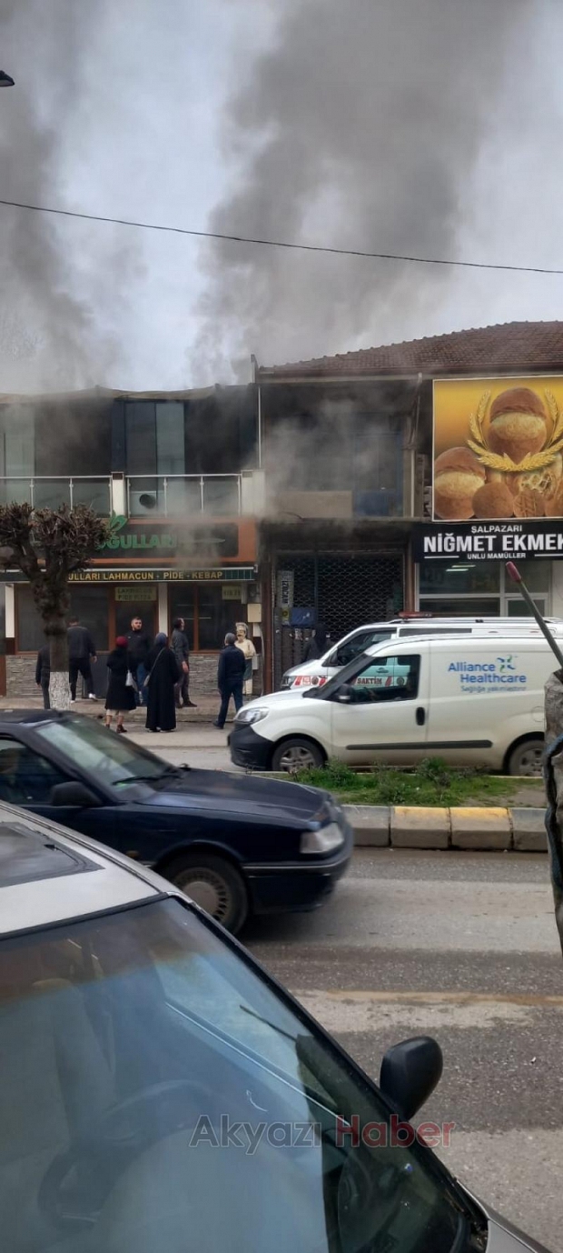Hacıoğulları restoranda yangın bir ve ikinci katta hasar oluştu
