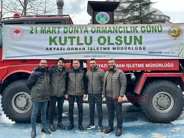 Akyazıda orman haftasında ücretsiz fidan dağıtıldı