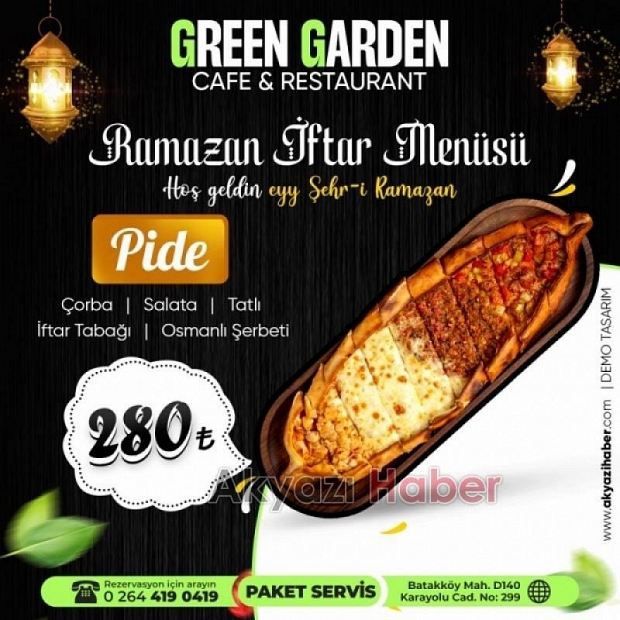 Green Garden Ramazanda da hizmetinizde