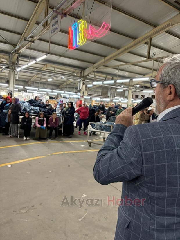 Hasan Akcan mahalle ziyaretleri yaptı, işçilerle buluştu