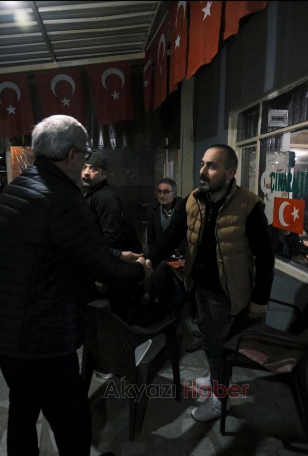 Hasan Akcan mahalle ziyaretleri yaptı, işçilerle buluştu