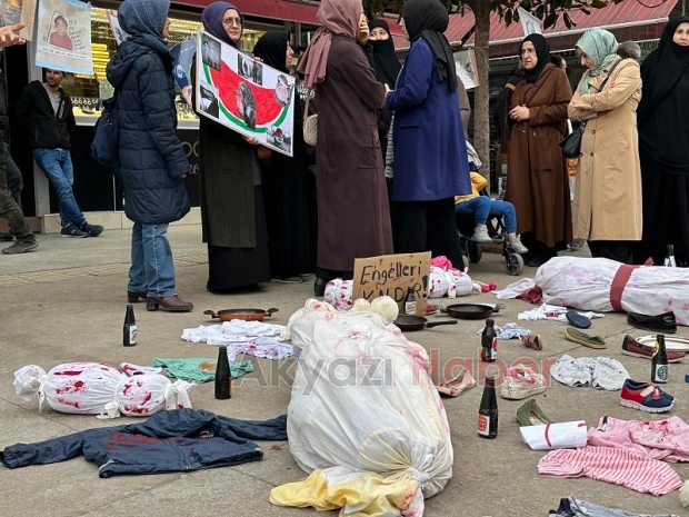 Gazze için Akyazıda sessiz eylem