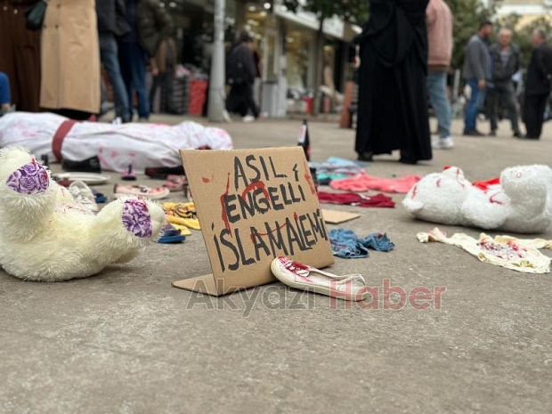Gazze için Akyazıda sessiz eylem