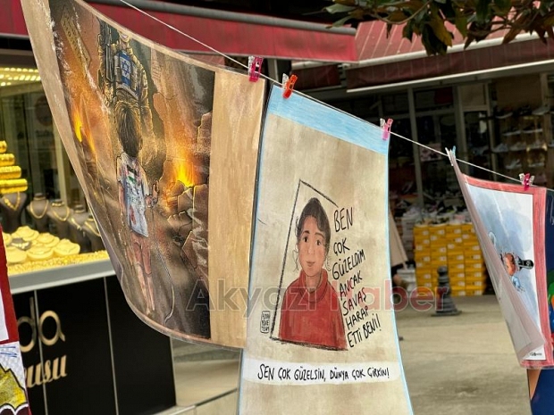 Gazze için Akyazıda sessiz eylem
