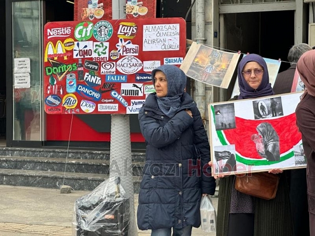 Gazze için Akyazıda sessiz eylem