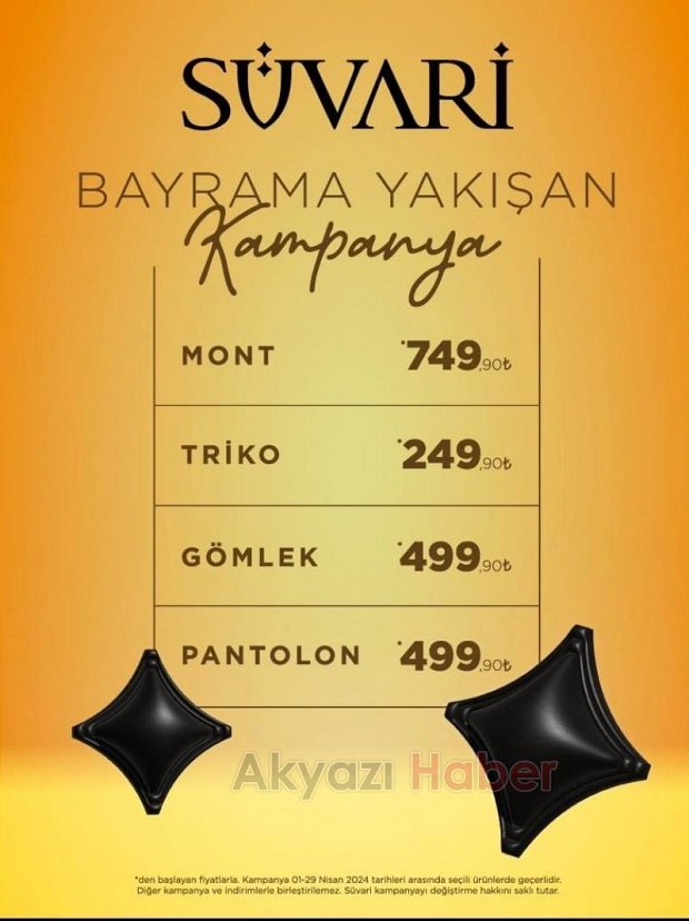 Akyazı Süvari'de Bayram İndirimleri!