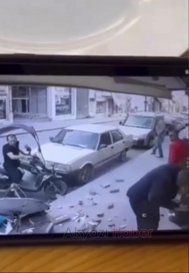 Kaldırımda yürürken ölümden döndü