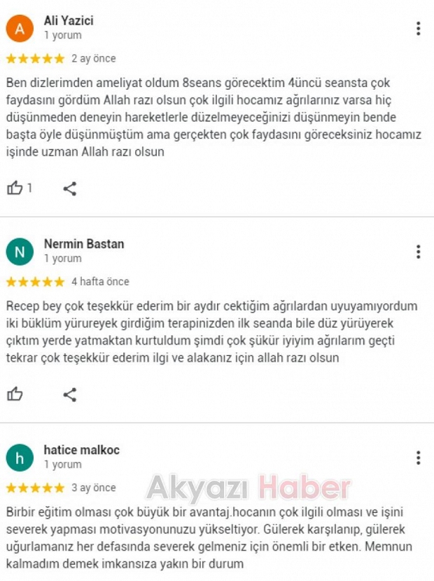 Core FİZYOTERAPİ Akyazı'ya iyi geldi