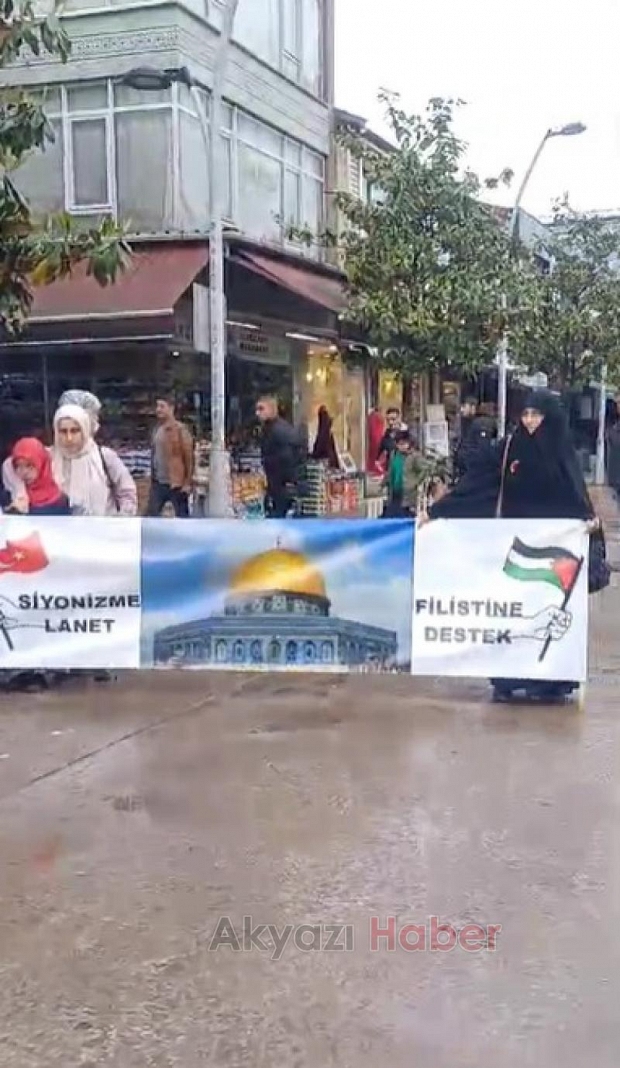 Gazze için Akyazıda sessiz eylem sürüyor 