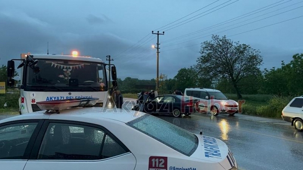 Batakköy Yolunda Kaza 1 yaralı