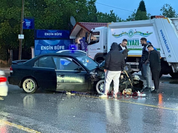 Batakköy Yolunda Kaza 1 yaralı