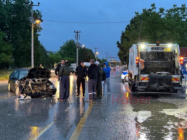 Batakköy Yolunda Kaza 1 yaralı