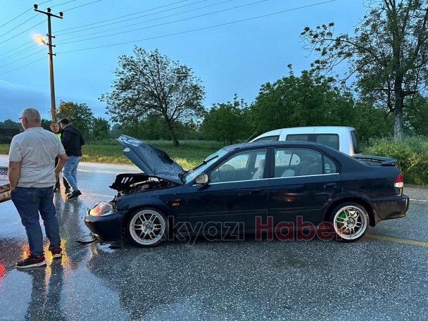 Batakköy Yolunda Kaza 1 yaralı